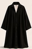 Black open abaya
